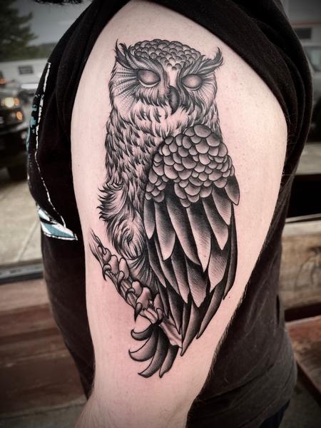 Tattoos - Owl on arm - 145855